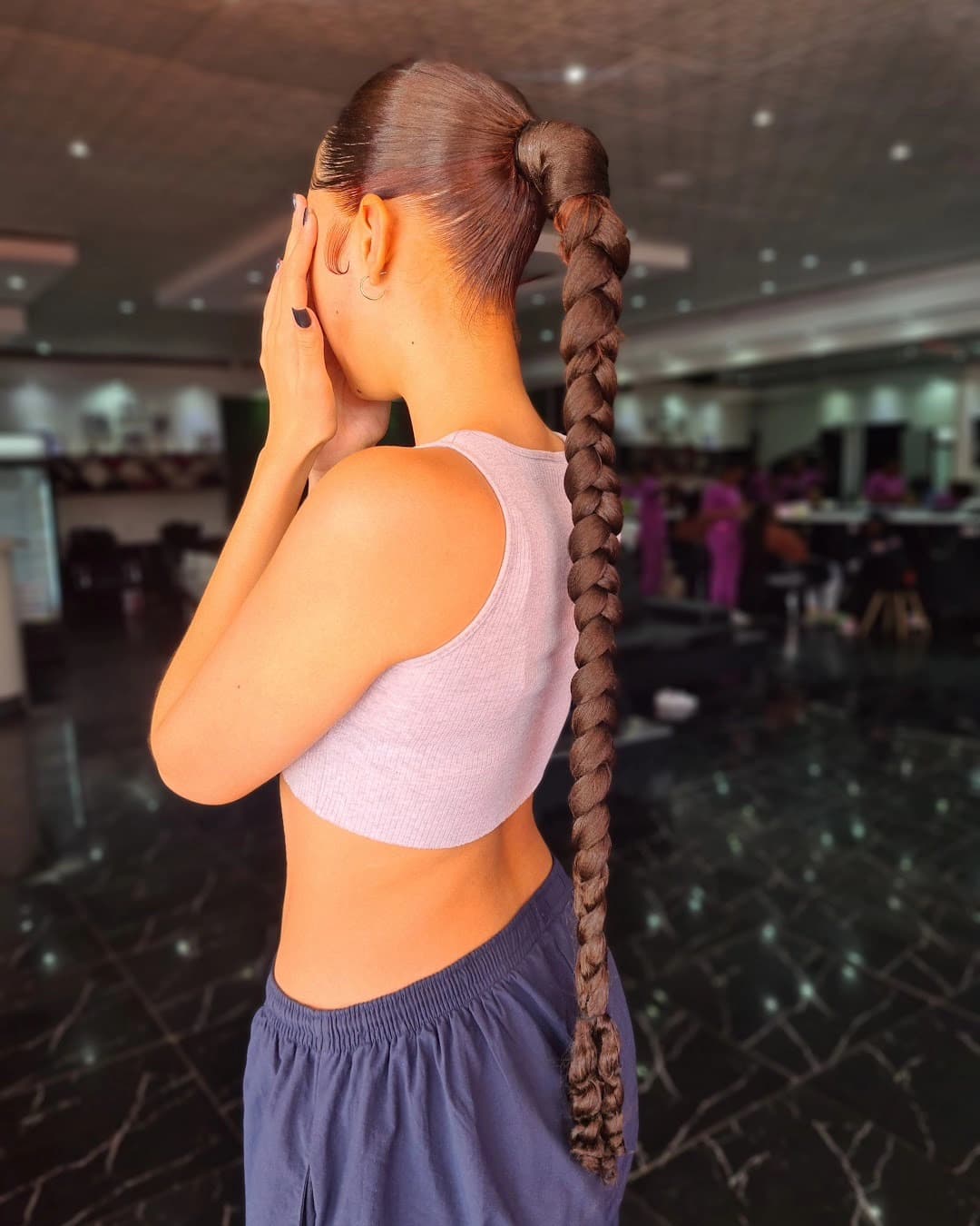 Floor-Length Braided Plait