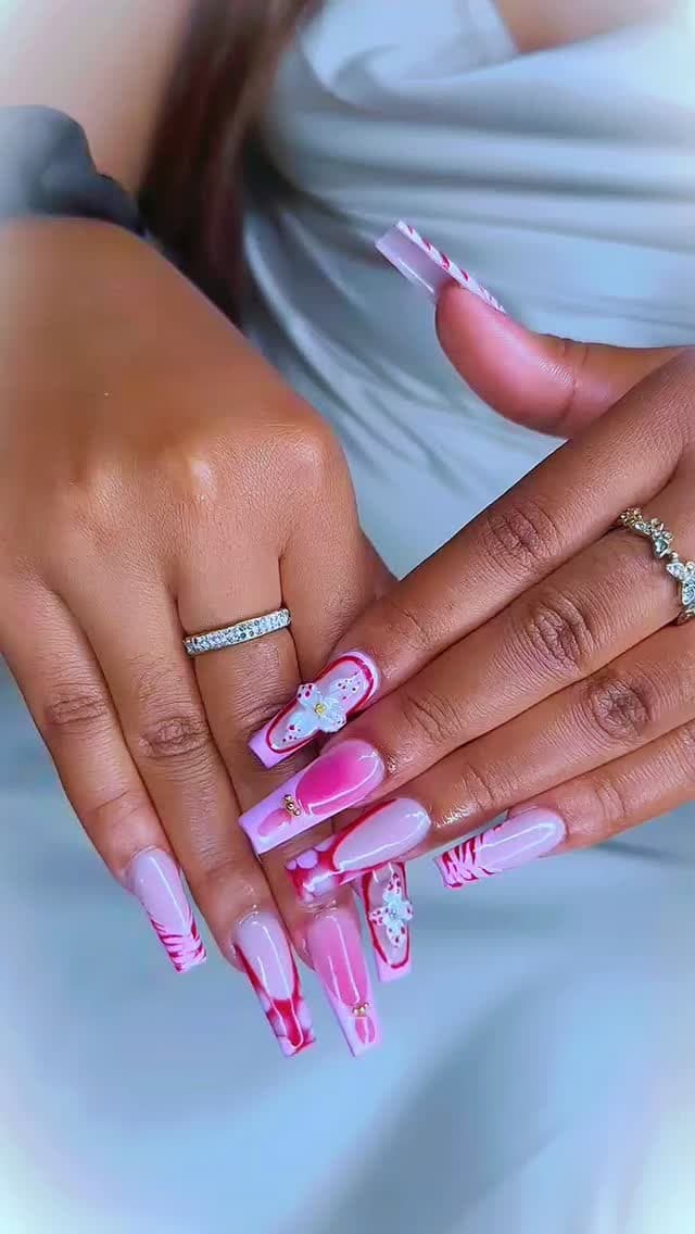 Sculpted Coffin Nails & 3D Butterfly Art