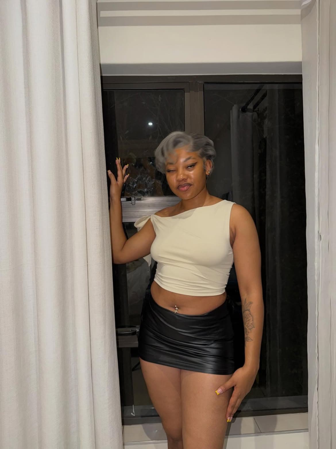 Silver Mist Wavy Pixie Cut