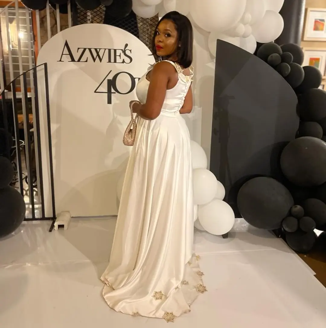 Ivory Satin Gala Gown