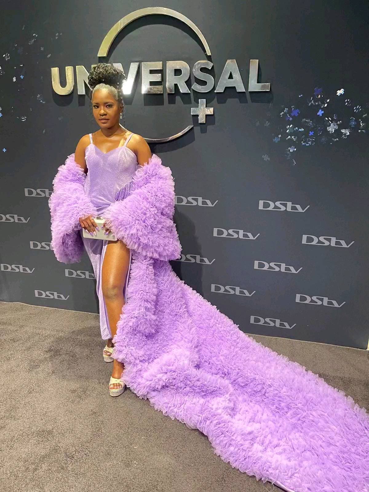 Lavender Tulle Red-Carpet Gown