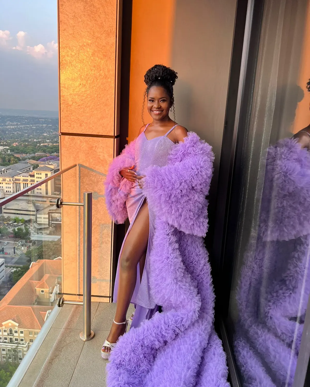 Sunset Lavender Tulle Gown