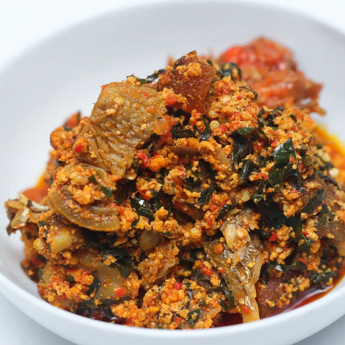 Slow-Cooked Egusi Soup with Assorted Meats